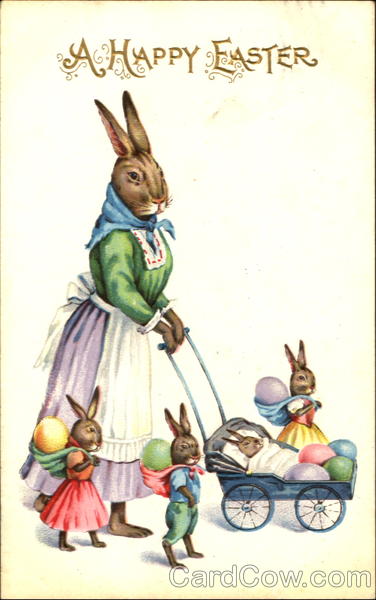 A Happy Easter With Bunnies