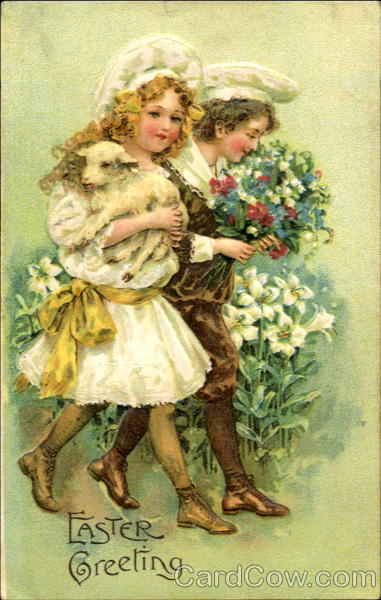 Easter Greeting With Children
