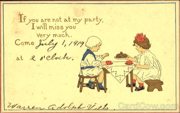 If You Are Not At My Party I Will Miss You Very Much