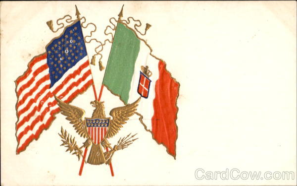 US & Italy Flags Patriotic