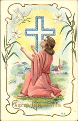 Easter Greetings Crosses Postcard Postcard