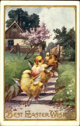 Best Easter Wishes With Chicks Postcard Postcard