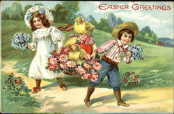 Easter Greetings Postcard