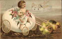 May Your Easter Be Happy With Children Postcard Postcard