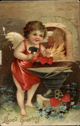 Love's Greeting Cupid Postcard Postcard