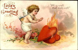 Love's Greeting Cupid Postcard Postcard