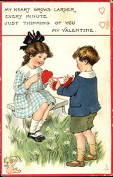Girl & Boy Postcard