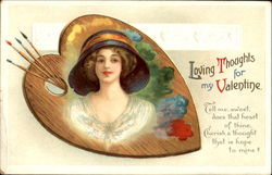 Loving Thoughts For My Valentine Women Postcard Postcard