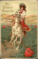 My Hearty Greeting Hearts Postcard Postcard