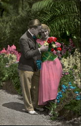 Tinted Couple Postcard