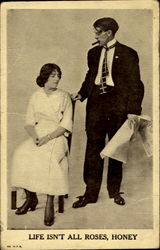 Life Isn't All Roses Honey Postcard