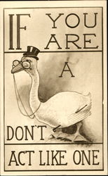 If You Are A Goose Don't Act Like One Postcard