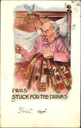 I Was Stuck For The Drinks Postcard