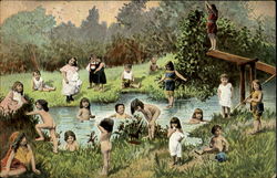 Bathing Postcard