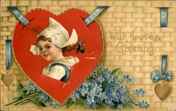 With Love's Greeting Postcard