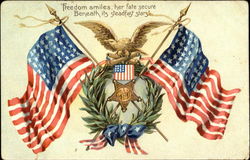 Flags Memorial Day Postcard Postcard
