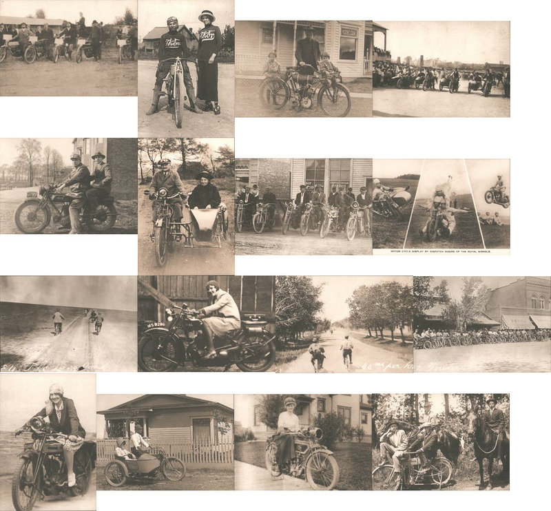 Set of 16: Motorcycle Hall of Fame Museum Reproduction Postcards