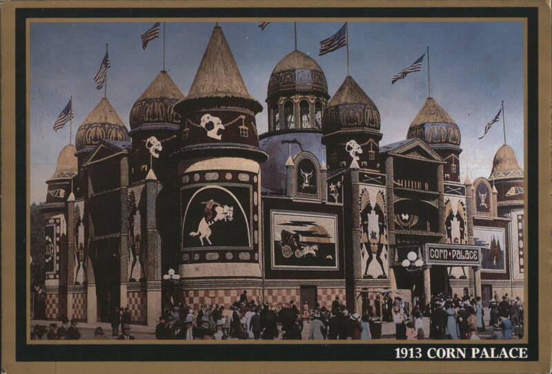 1913 Corn Palace with Western Motif Decorations Mitchell South Dakota