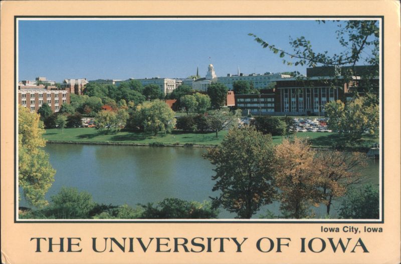 University of Iowa Campus Skyline across River, Iowa City