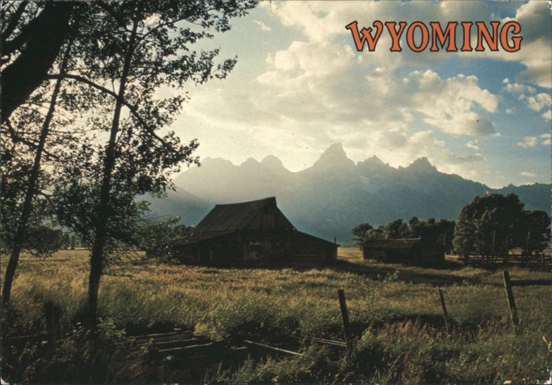 Grand Teton National Park Wyoming Barn Mountains Landscape