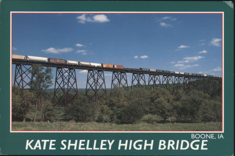 Kate Shelley High Bridge with Train, Boone, IA Iowa