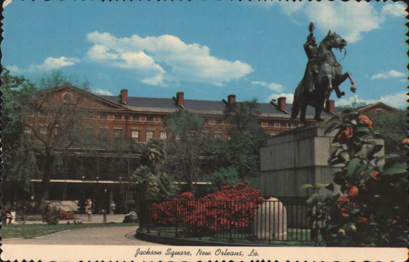 Jackson Square with Andrew Jackson Statue, New Orleans Louisiana