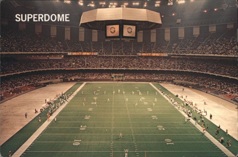 Superdome Interior View, Football Game New Orleans Louisiana