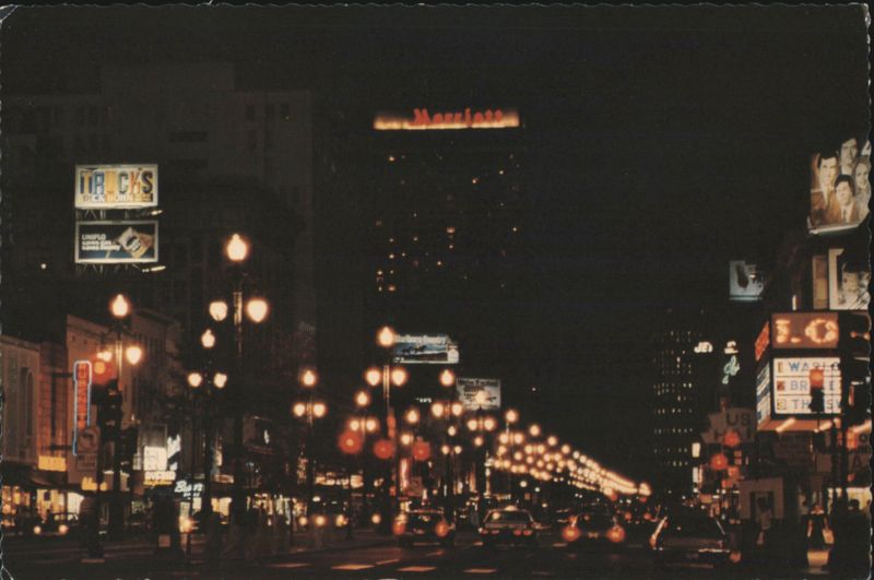Canal Street at Night, New Orleans, Louisiana