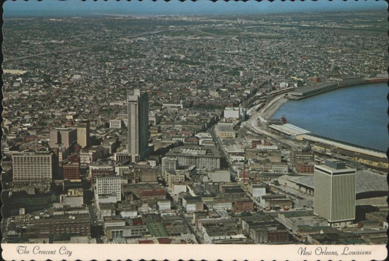 Aerial View of The Crescent City, New Orleans Louisiana
