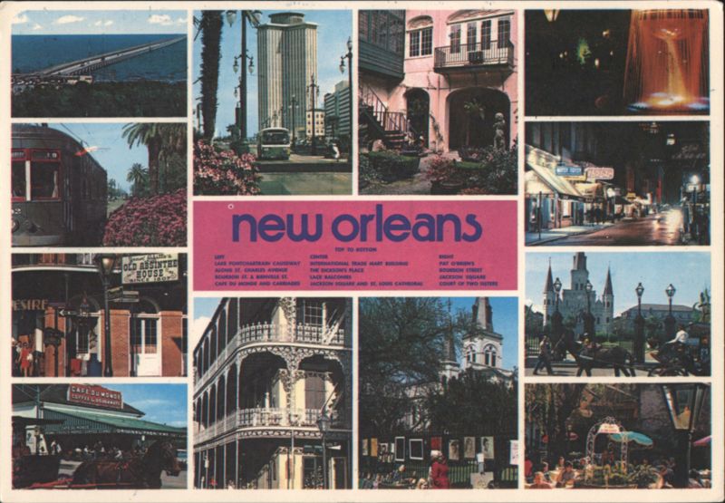 New Orleans Multi-View, Lake Pontchartrain, French Quarter Louisiana