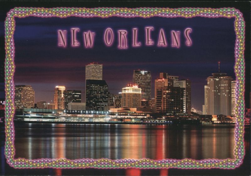 New Orleans Louisiana Skyline at Night Mike Jones