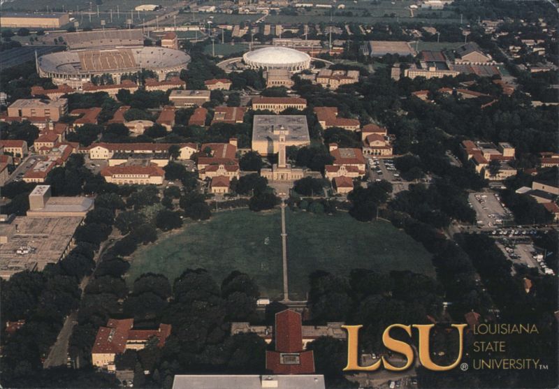 Aerial View of Louisiana State University Campus, Baton Rouge