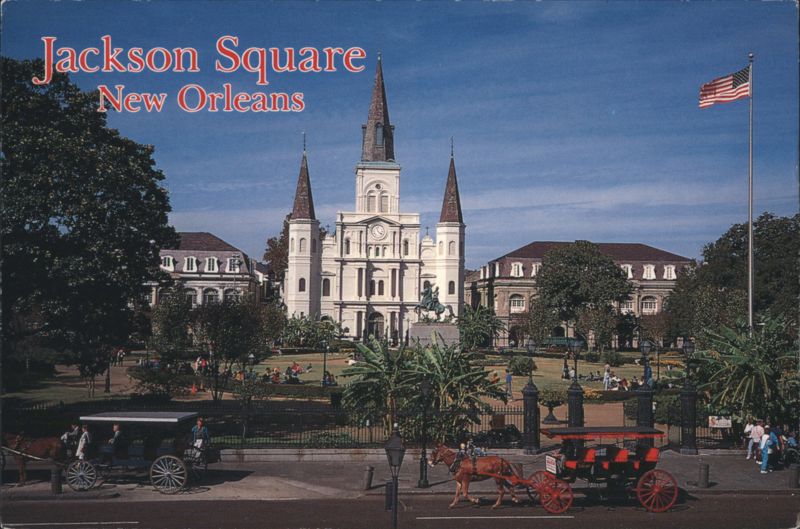 Jackson Square and St. Louis Cathedral, New Orleans Louisiana