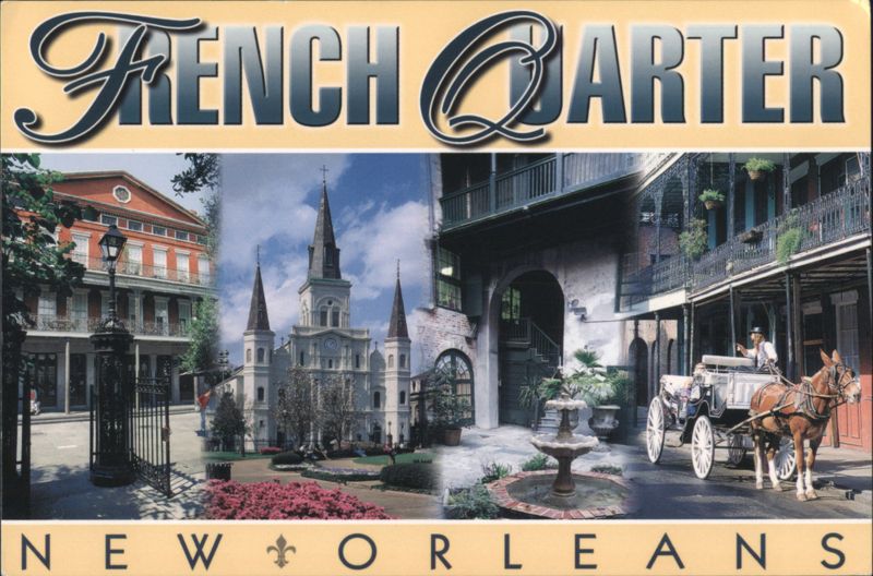 French Quarter New Orleans - St. Louis Cathedral, Horse Carriage Louisiana