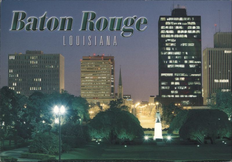 Baton Rouge Louisiana Cityscape at Twilight Brian Miller