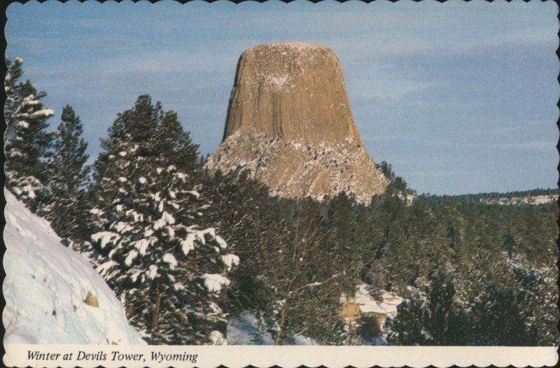 Winter at Devils Tower, Wyoming - First National Monument