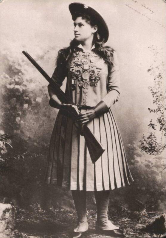 Annie Oakley Little Miss Sure-Shot with Rifle & Medals