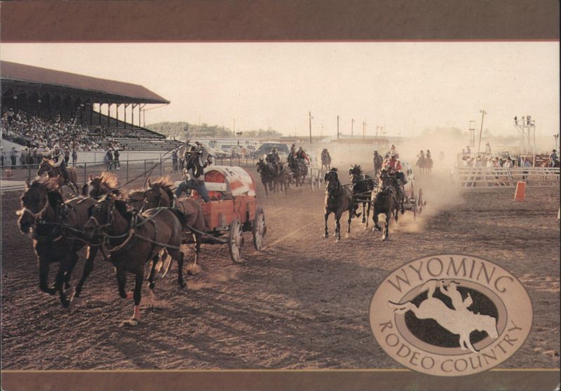 Chuck Wagon Races at Cheyenne Frontier Days Rodeo Wyoming