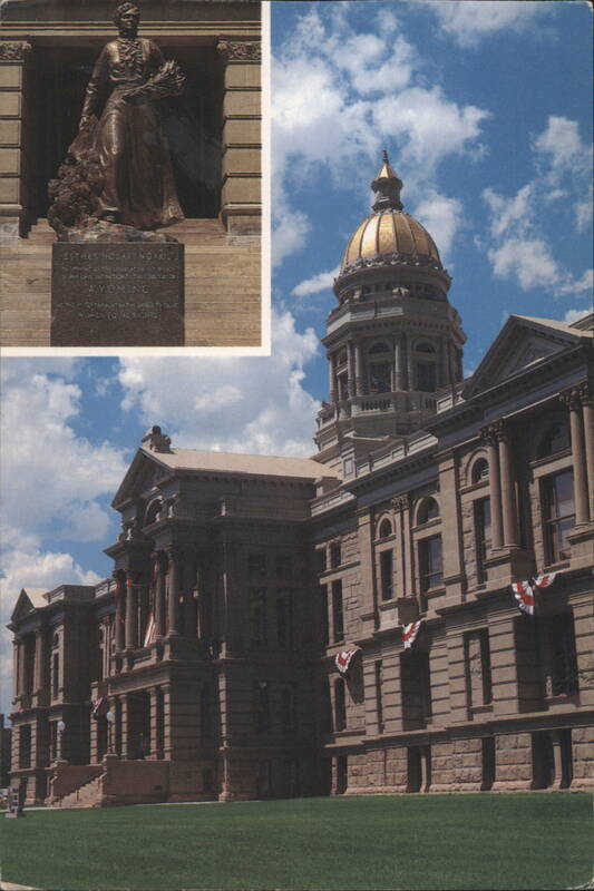 Wyoming State Capitol Building & Esther Hobart Morris Statue