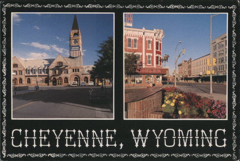 Union Pacific Depot & Downtown Street Scene, Cheyenne Wyoming