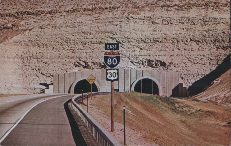 Twin Tunnels on Interstate 80, Wyoming Rock Springs