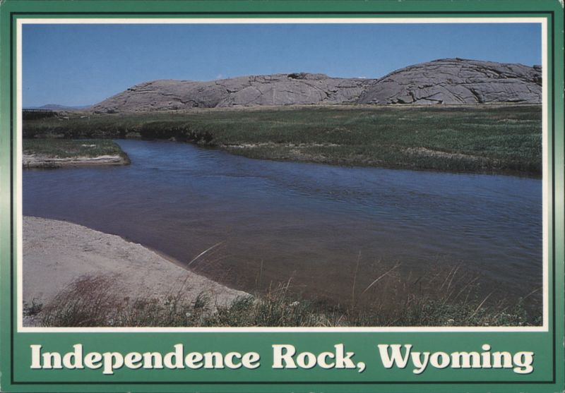 Independence Rock and Sweetwater River, WY Wyoming