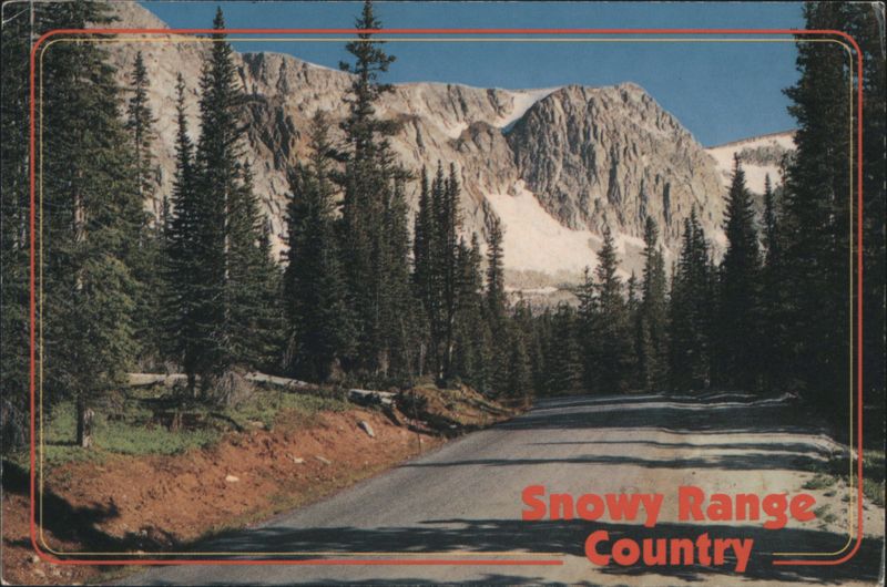 Snowy Range Country Road to Mountains, Medicine Bow Wyoming