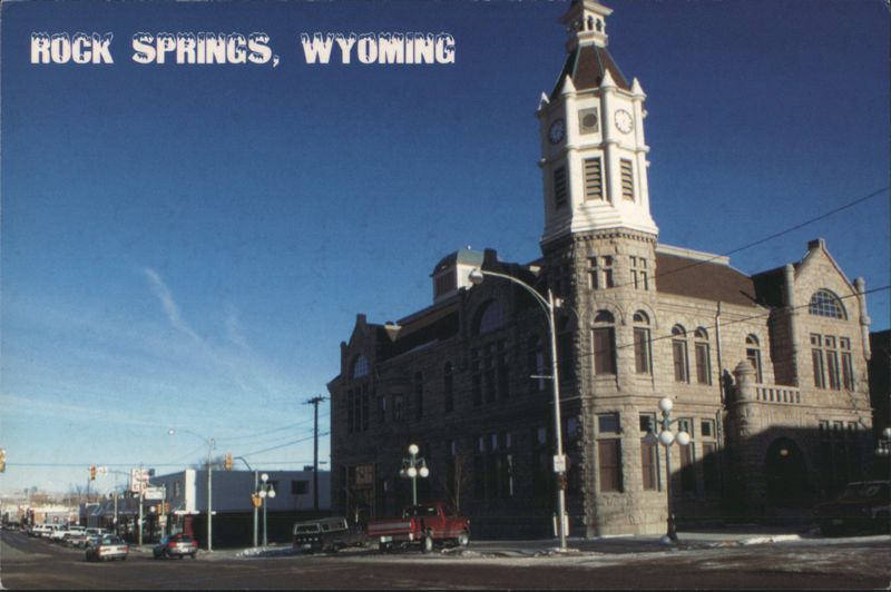 Rock Springs Wyoming Museum Building with Clock Tower