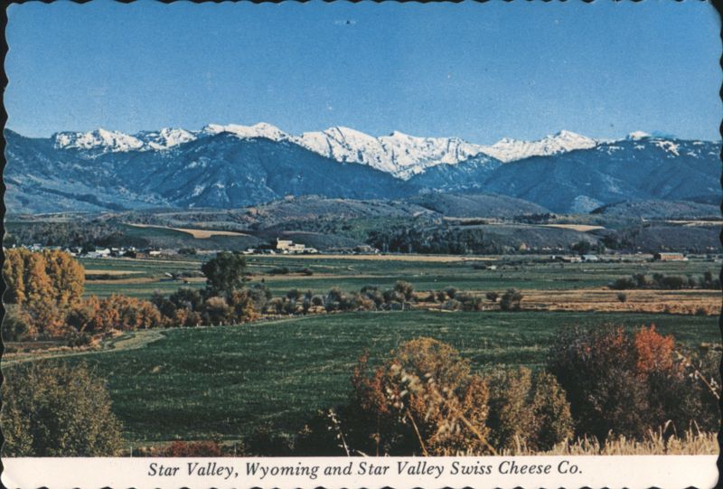 Star Valley, Wyoming with Snow-Capped Mountains Grosjean Studio