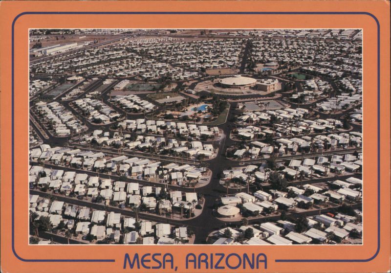Mesa, Arizona Aerial View Mobile Home Community Ken Raveill