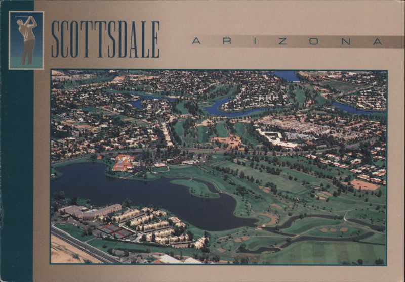 Scottsdale Arizona Aerial View of Golf Courses Bruce Finchum
