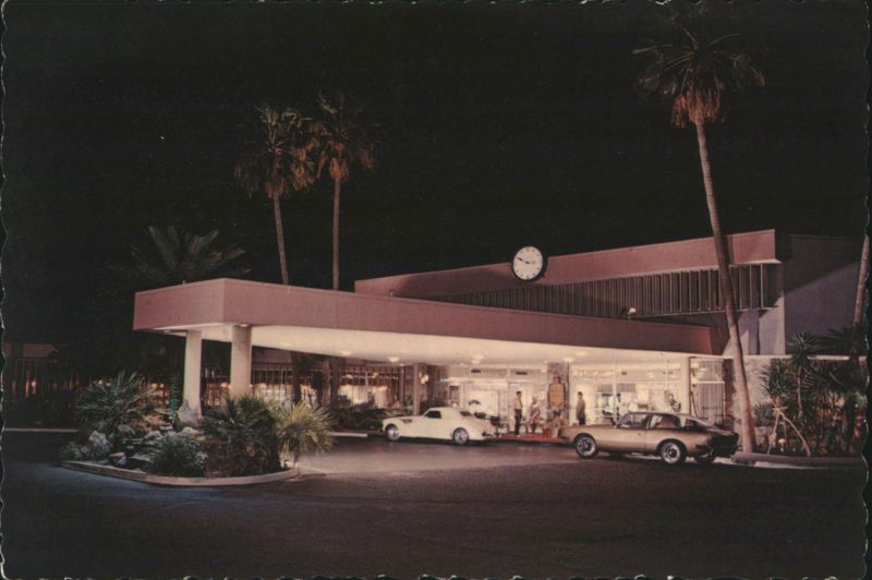 Safari Hotel Entrance at Night, Scottsdale, AZ Arizona