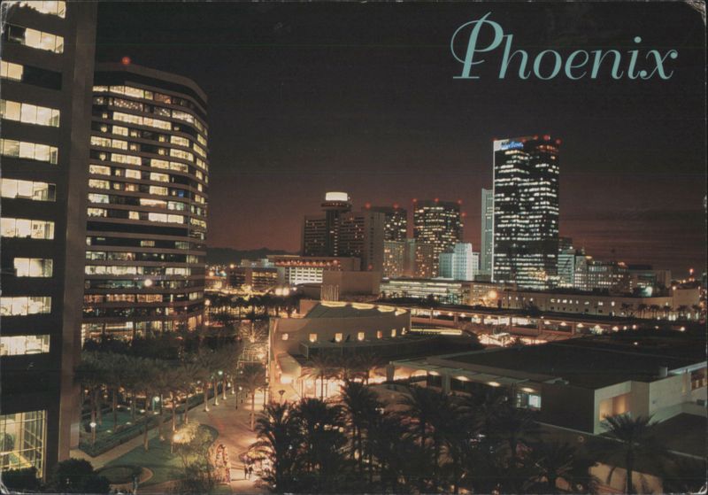 Downtown Phoenix Skyline at Night Arizona Robert Silberblatt