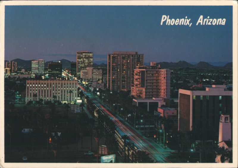 Night Lights of Phoenix, Arizona - North Central Avenue